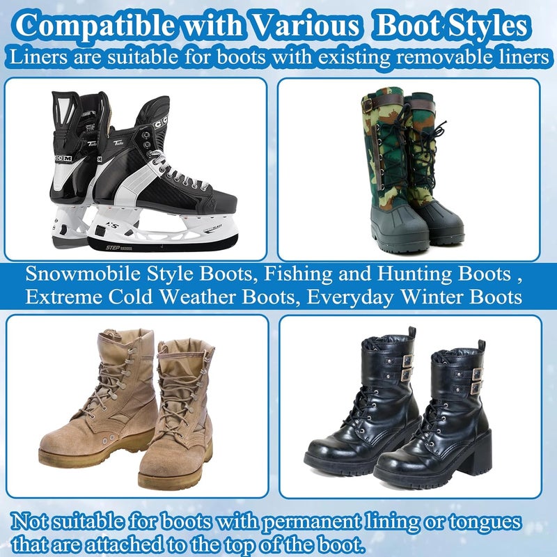 Waybas Replacement Felt Boot Liner for Men Women, Wool Blend High Winter Boot Insulator for Hunting Fishing Hiking Snow Work - Image 5